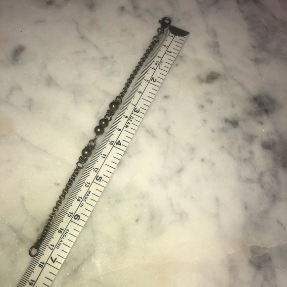 vtg Sterling Silver Double Circle & Ball Link Bracelet Lobster Clasp 7” - Picture 7 of 7